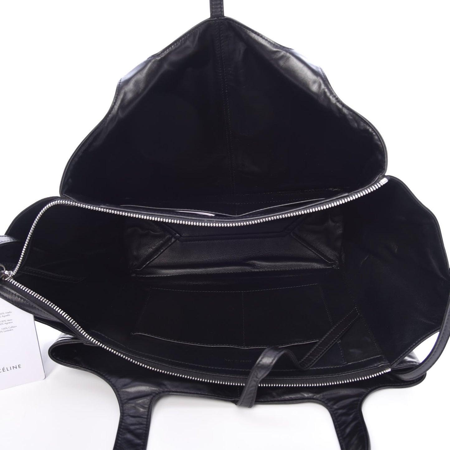 Paperweight Calfskin Medium Tri-Fold Bag Black