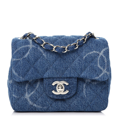 Chanel Denim CC Quilted Mini Square Flap Blue 1 of 10