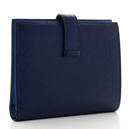 Hermes Epsom Verso Bearn Compact Wallet Bleu Encre Zellige 3 of 7
