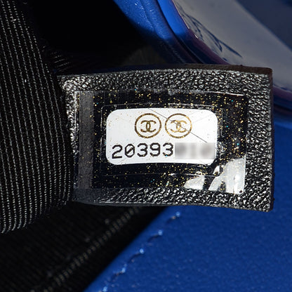 Chanel Patent Calfskin Small Boy Flap Plexiglass Bright Blue 8 of 9