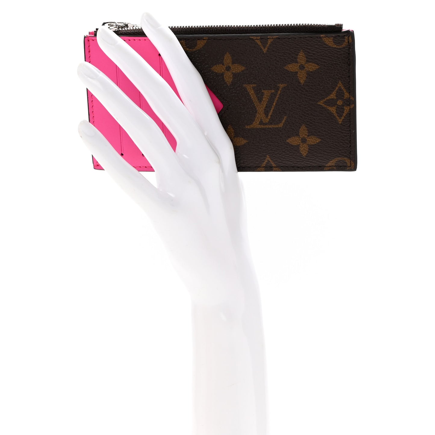 Monogram Calfskin Coin Card Holder Rose
