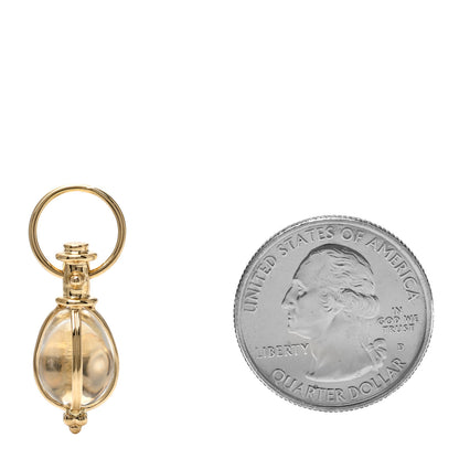 Temple St. Clair 18K Yellow Gold Rock Crystal XS Amulet Pendant 2 of 3