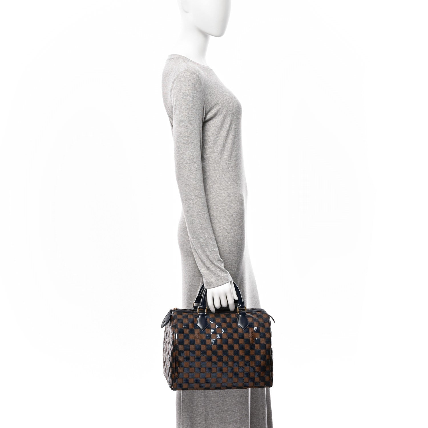 Louis Vuitton Damier Paillettes Speedy 30 Blue 2 of 10