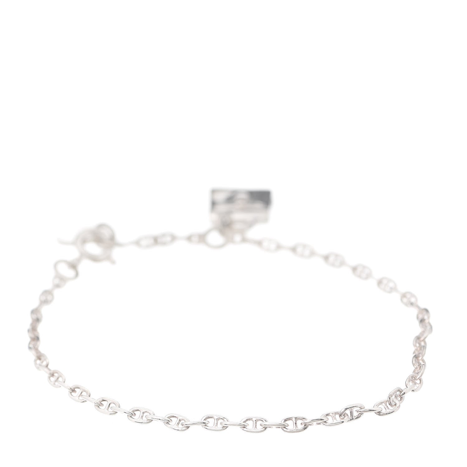 Hermes Sterling Silver Kelly Charm Bracelet ST 3 of 5