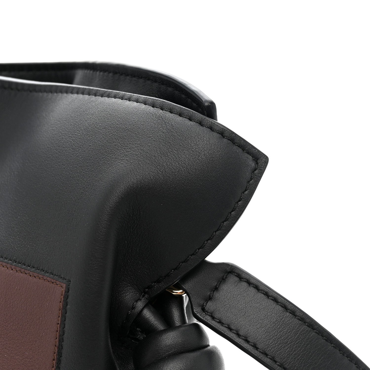 Loewe X ALBERS Nappa Calfskin Medium Flamenco Knot Clutch Black Burgundy 11 of 13