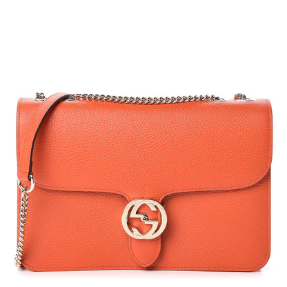 Gucci Dollar Calfskin Interlocking G Shoulder Bag Sun Orange 1 of 10