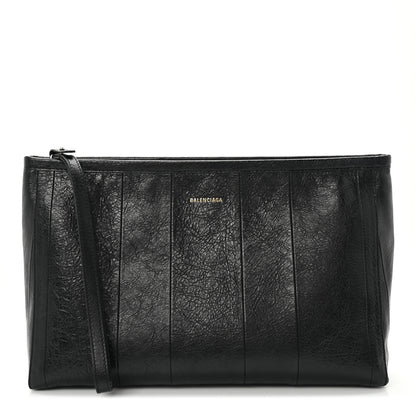 Balenciaga Agneau Arena Large Barbes Z Pouch with Handle Black 1 of 7