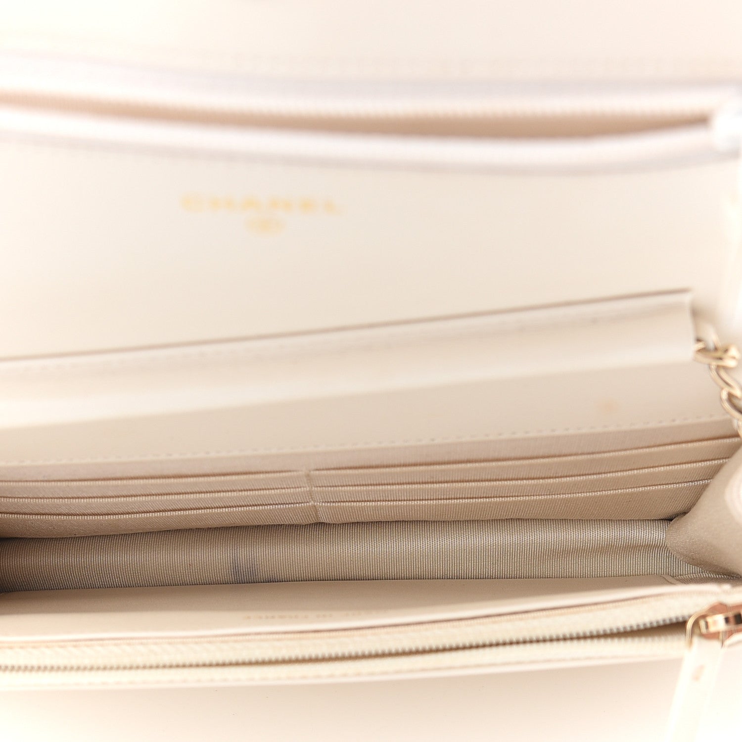 Chanel Caviar Quilted Vintage Mademoiselle Wallet On Chain WOC White 5 of 11