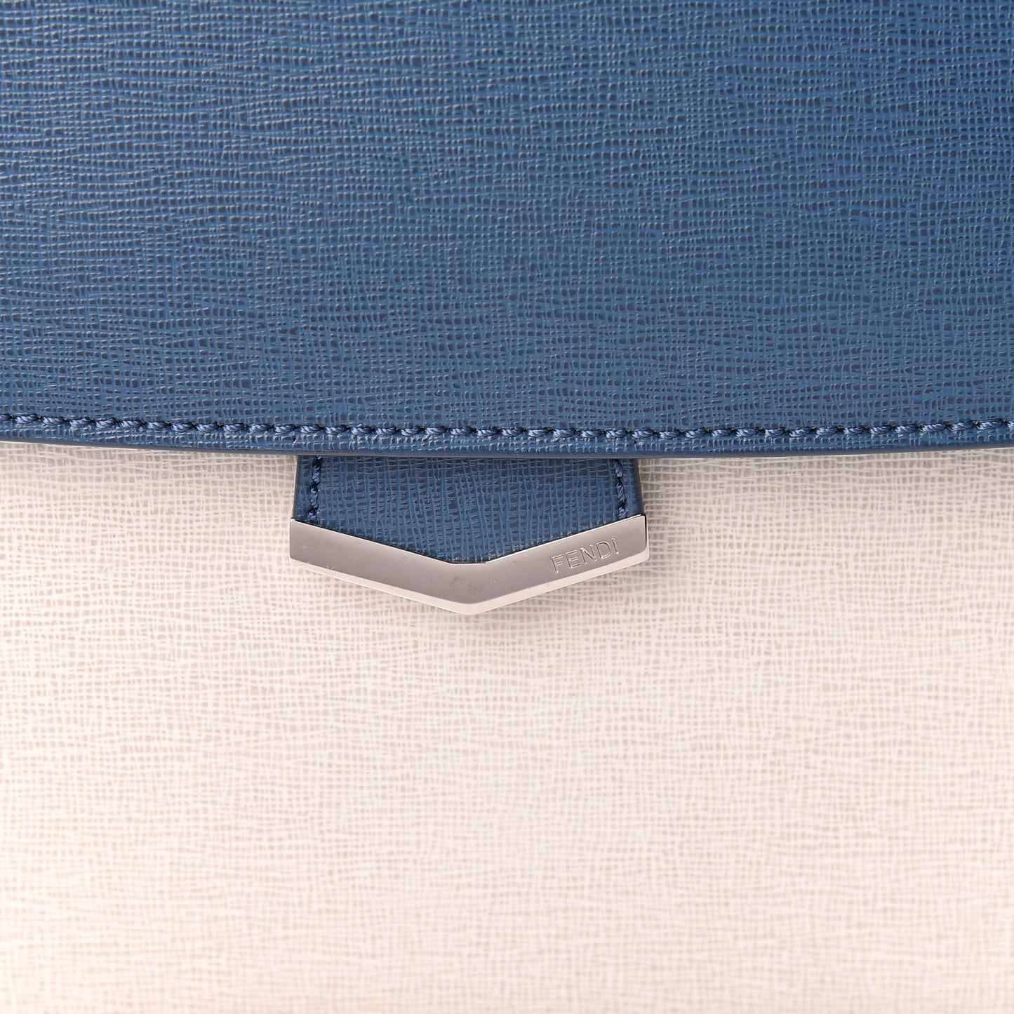 Vitello Elite Flamingo Colorblock Demi Jour Shoulder Bag Blue Grey
