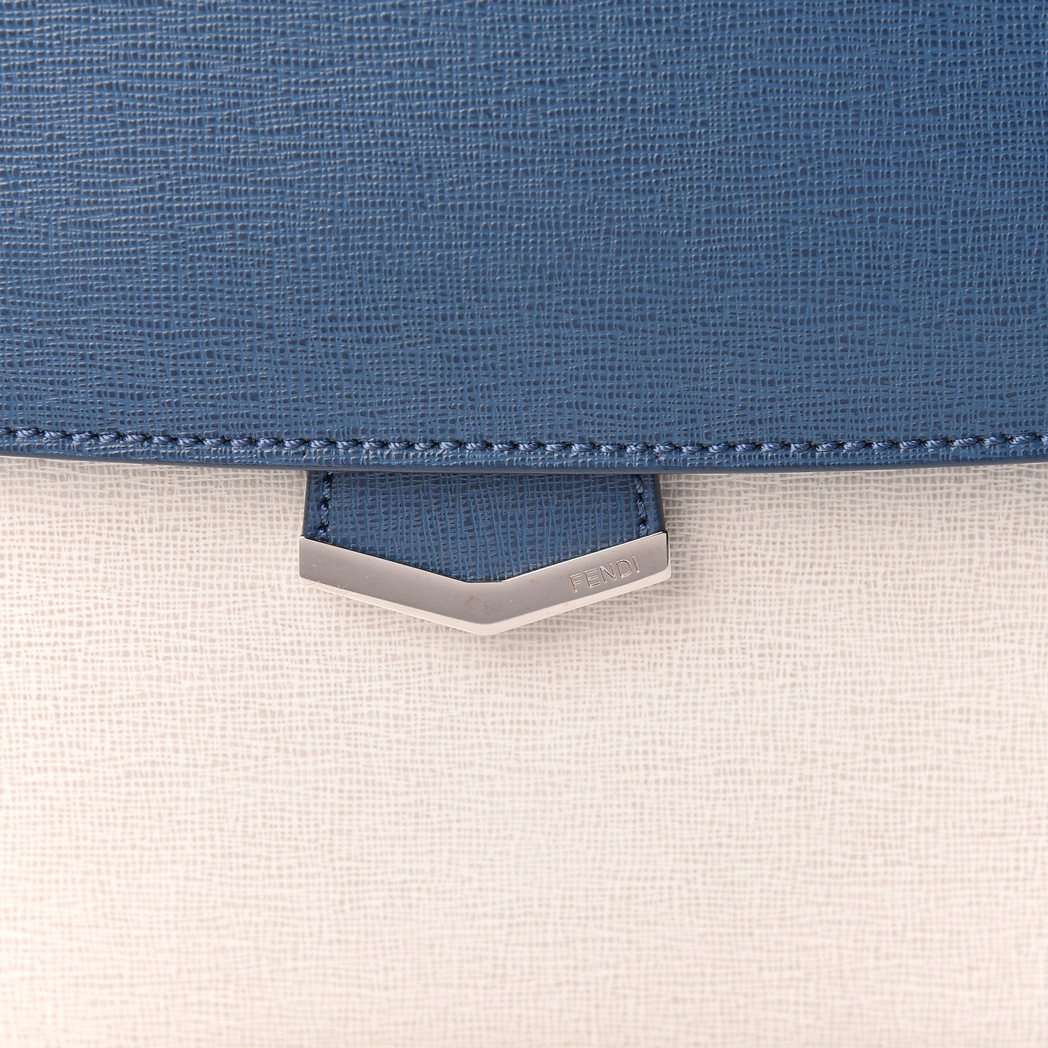 Fendi Vitello Elite Flamingo Colorblock Demi Jour Shoulder Bag Blue Grey 11 of 11