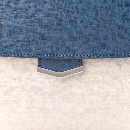 Fendi Vitello Elite Flamingo Colorblock Demi Jour Shoulder Bag Blue Grey 11 of 11