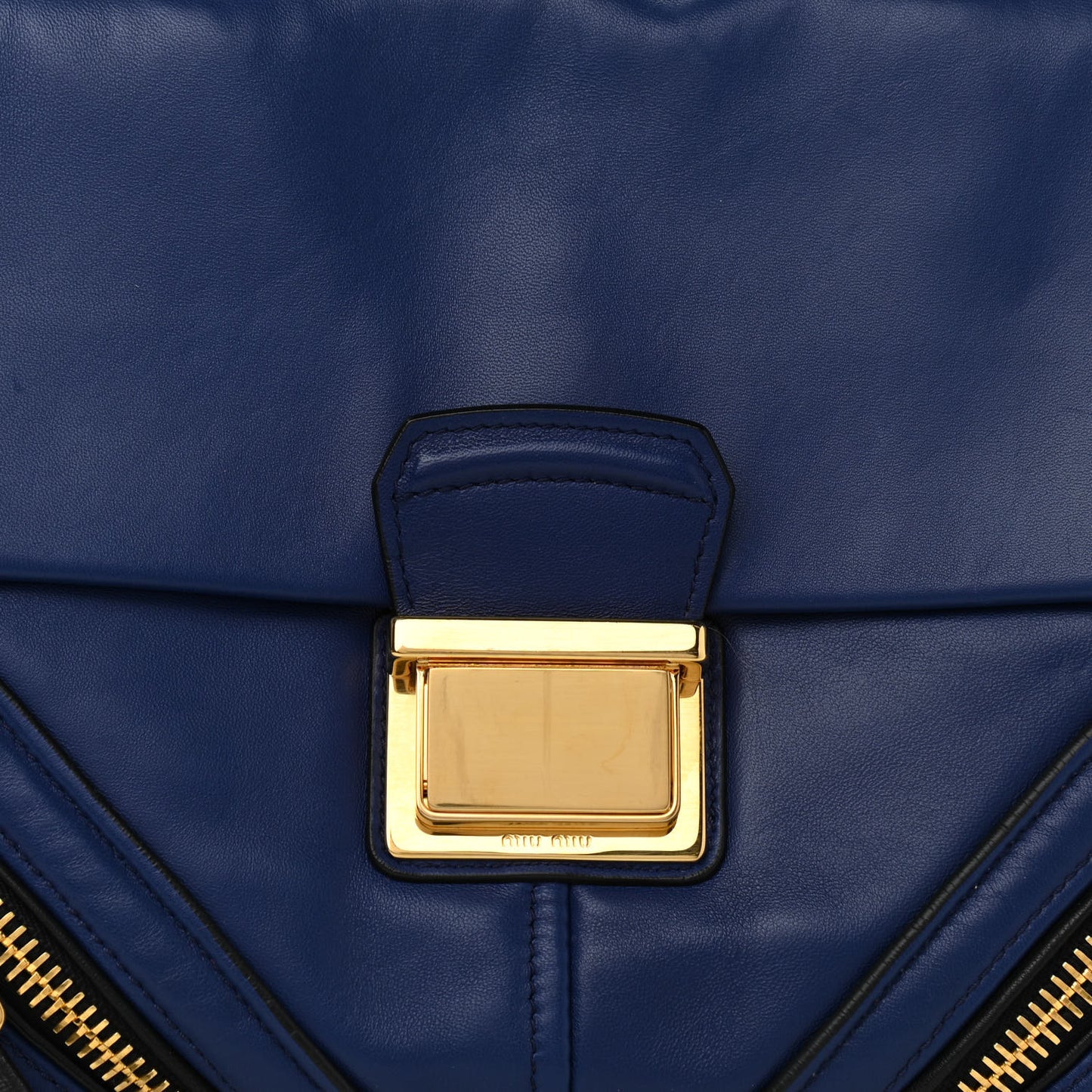 Nappa Matelasse Biker Shoulder Bag Inchiostro