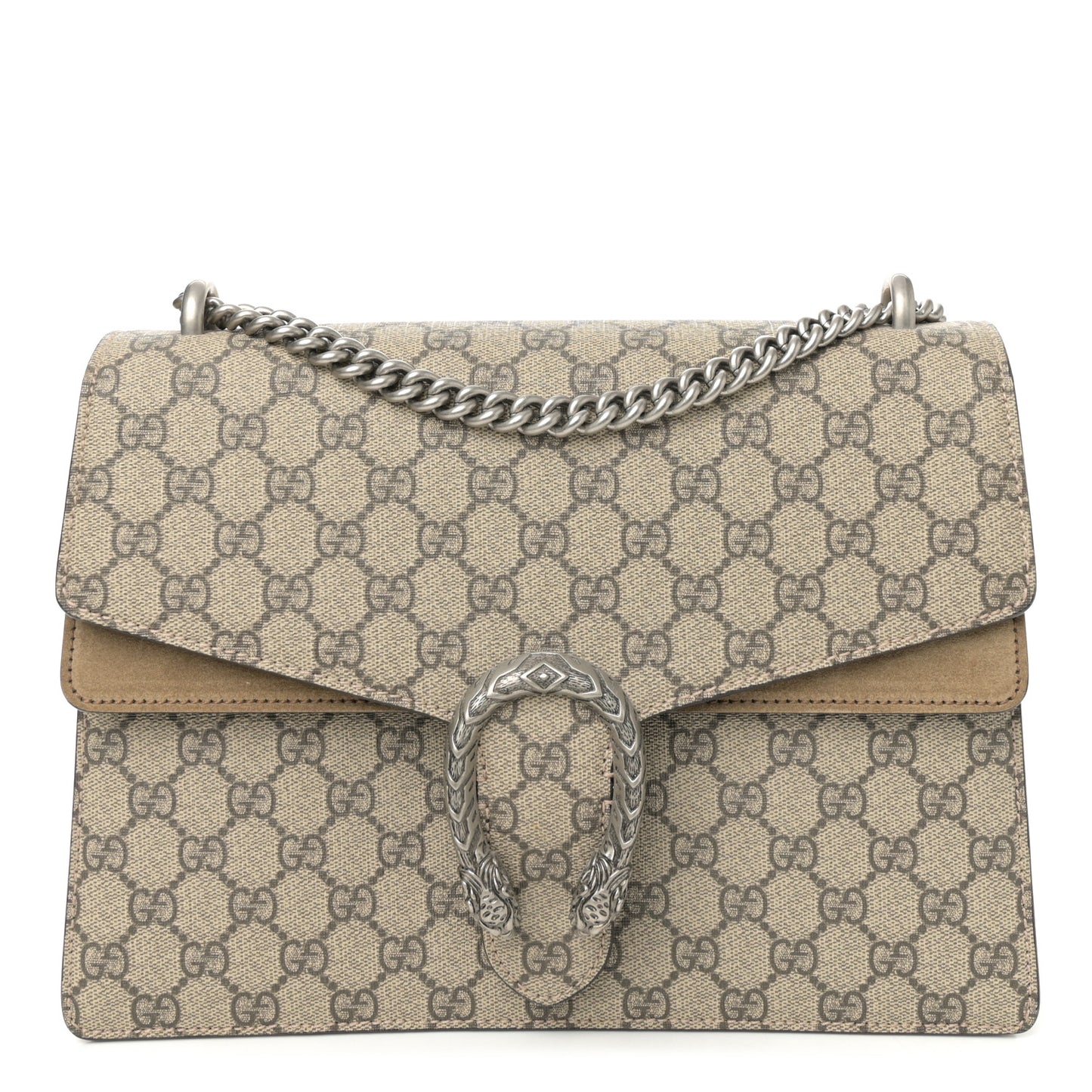 GG Supreme Monogram Medium Dionysus Shoulder Bag Taupe