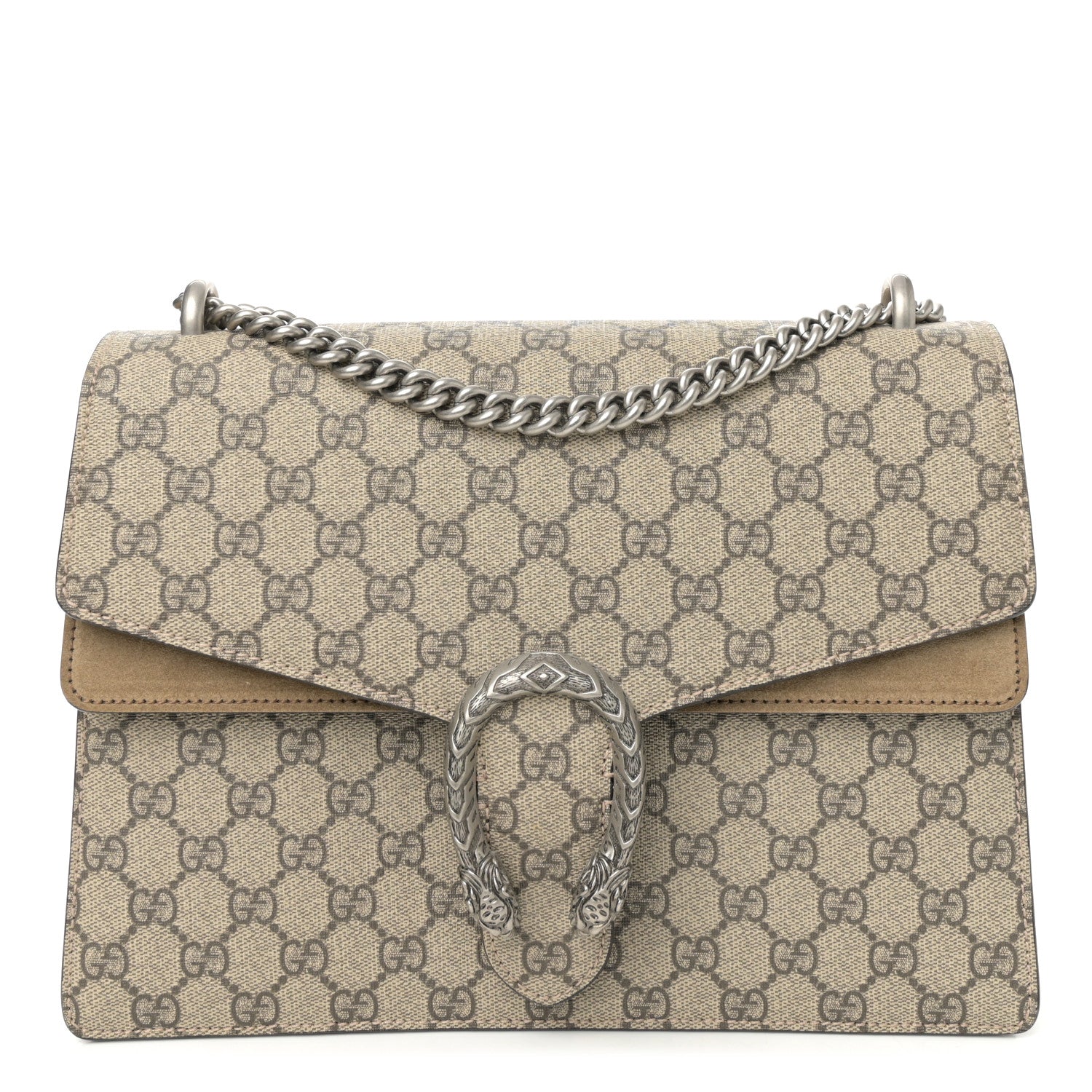 Gucci GG Supreme Monogram Medium Dionysus Shoulder Bag Taupe 1 of 13