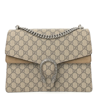 Gucci GG Supreme Monogram Medium Dionysus Shoulder Bag Taupe 1 of 13