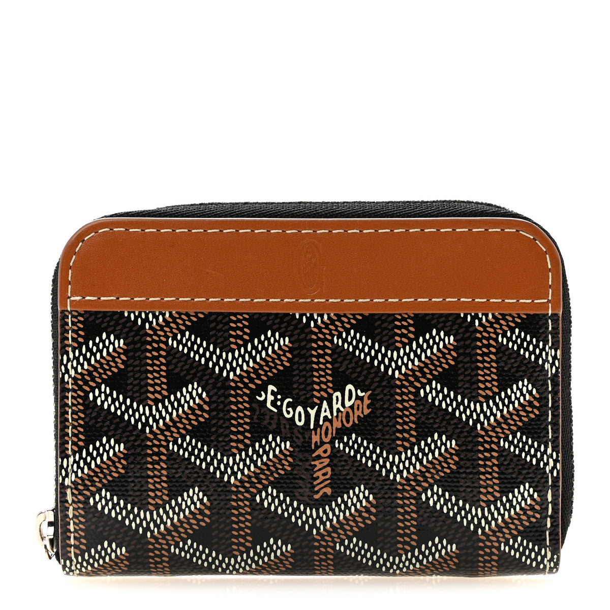 Goyard Goyardine Matignon PM Wallet Black Gold 1 of 9