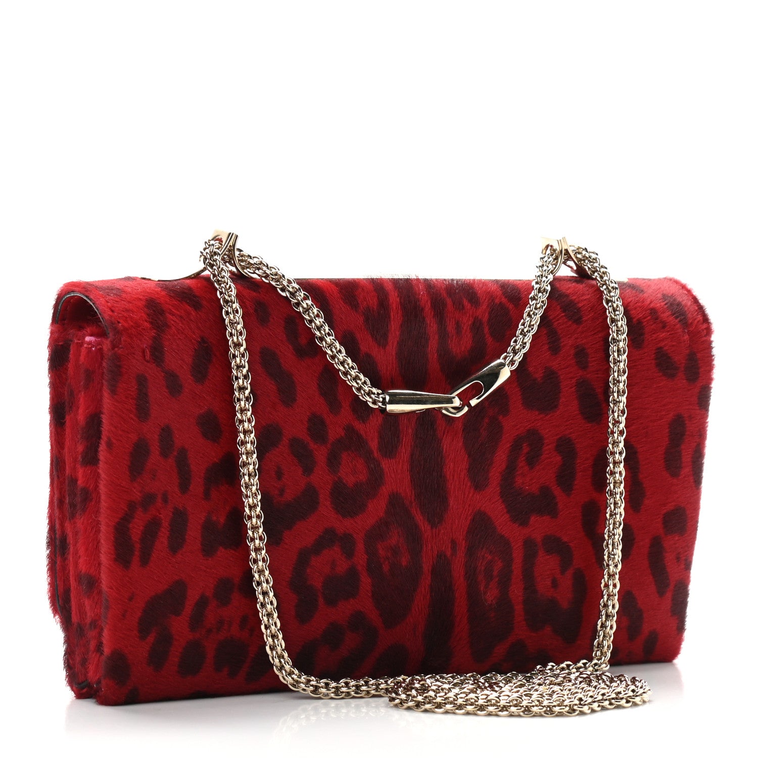 Valentino Garavani Calf Hair Leopard Print Va Va Voom Shoulder Bag Red 2 of 9
