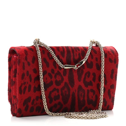 Valentino Garavani Calf Hair Leopard Print Va Va Voom Shoulder Bag Red 2 of 9