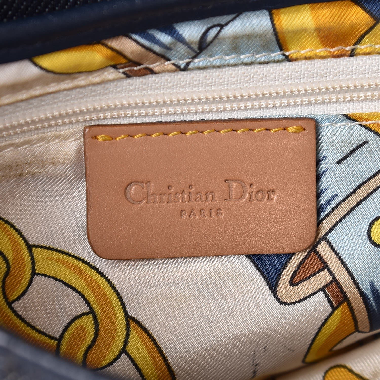 Christian Dior Denim Calfskin Saddle Bag Blue 7 of 8