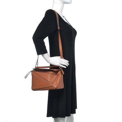 Loewe Calfskin Small Puzzle Bag Tan 2 of 9