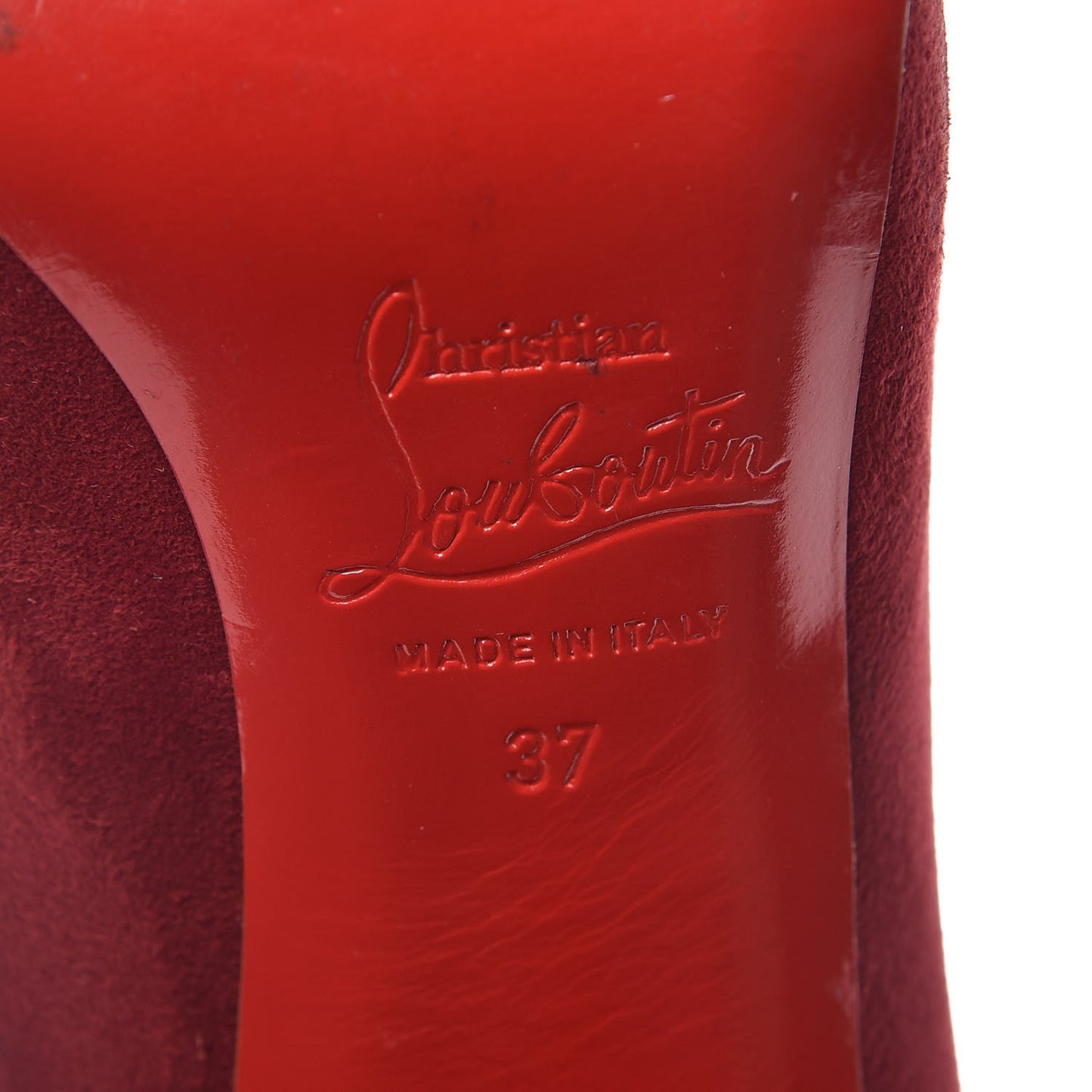 Suede Declic 120 Pumps 37 Dark Red