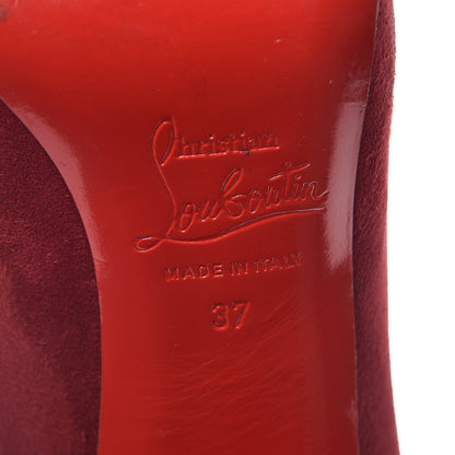 Christian Louboutin Suede Declic 120 Pumps 37 Dark Red 8 of 13