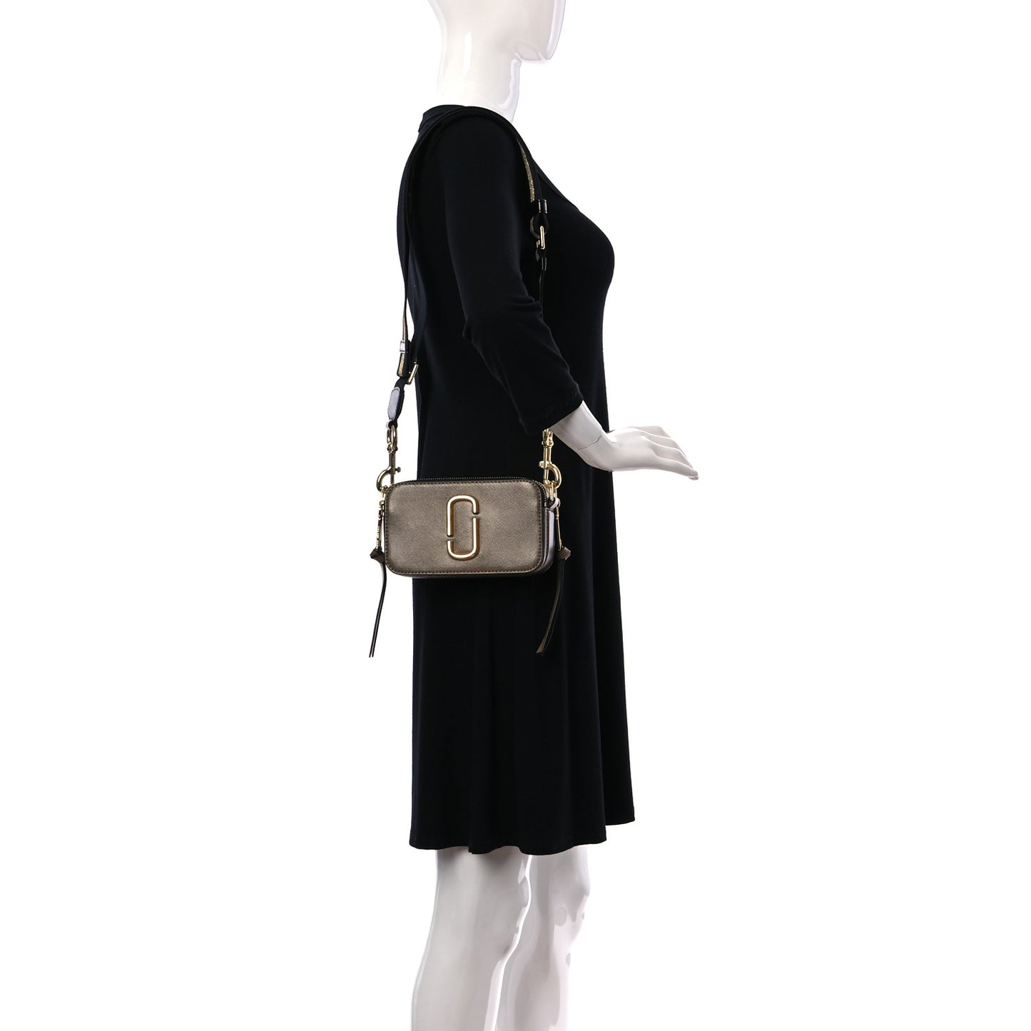 Saffiano Small Snapshot Camera Bag French Grey