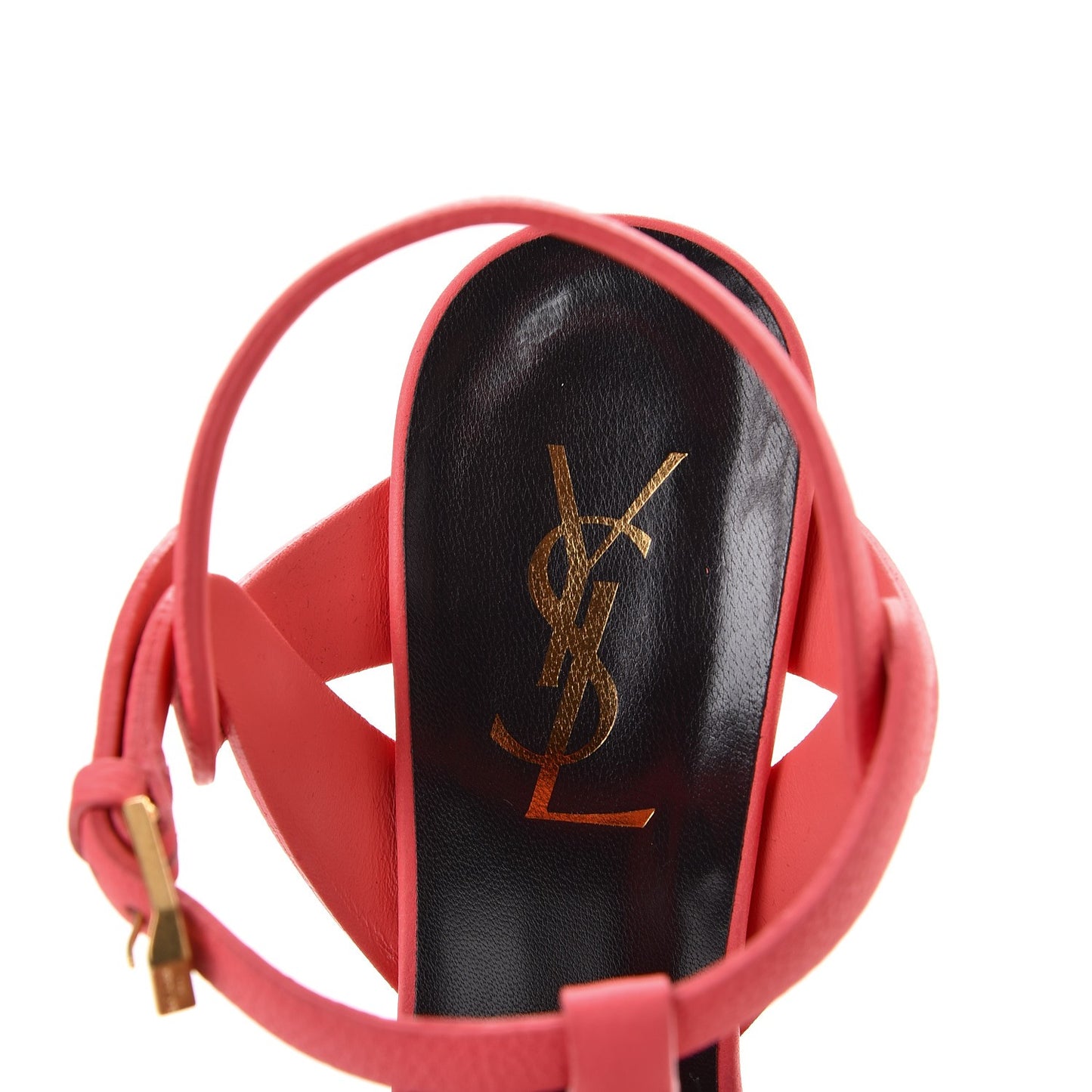 Grained Calfskin Tribute 75 Platform Sandals 37 Rose Clair
