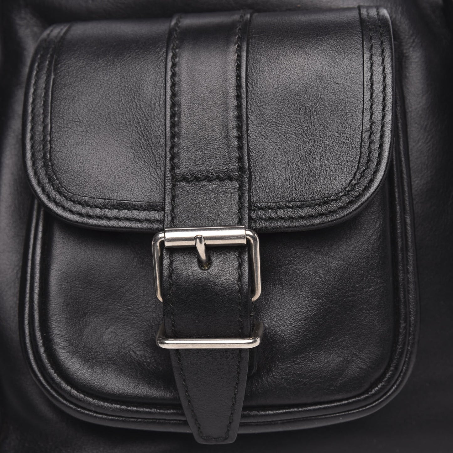 Smooth Calfskin Roc Sack Backpack Black