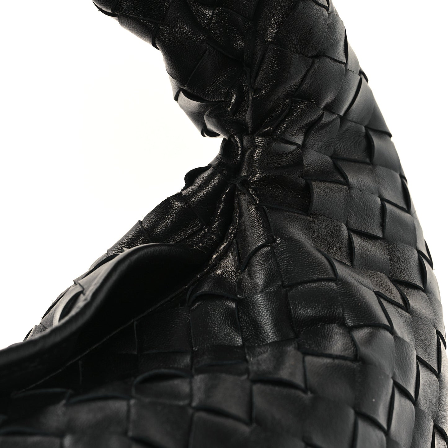 Calfskin Intrecciato Small Hop Black