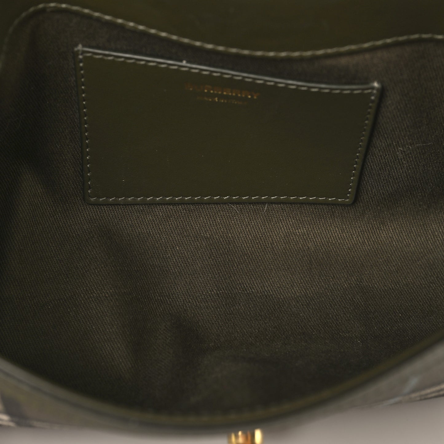 Coated Canvas Calfskin Vintage Check Note Top Handle Shoulder Bag Olive Green