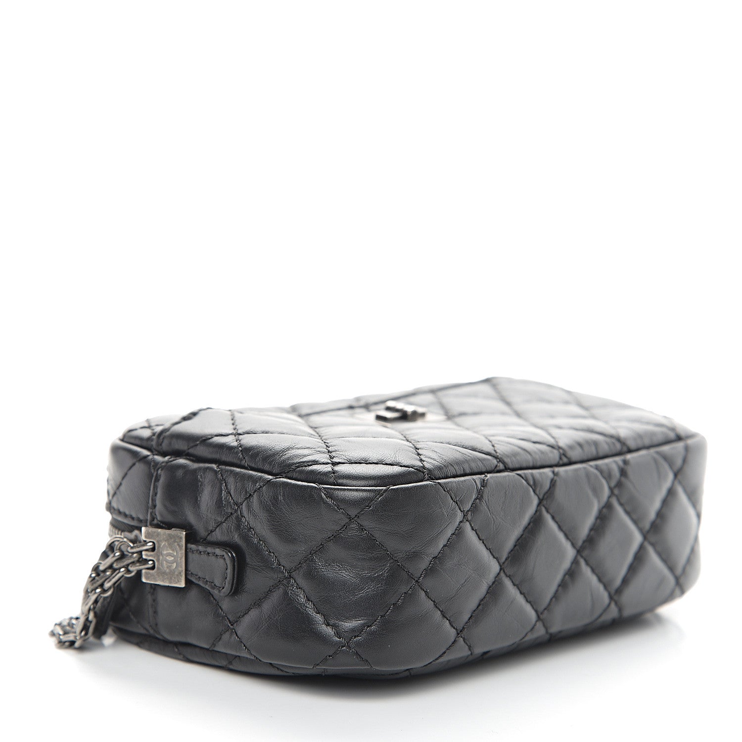 Chanel Aged Calfskin Quilted Mini Reissue Camera Case Black 3 of 9