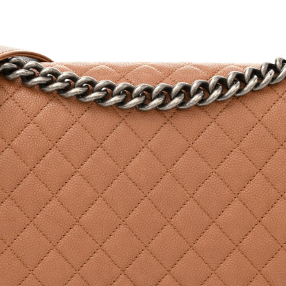 Chanel Caviar Quilted New Medium Boy Flap Light Brown 8 of 17