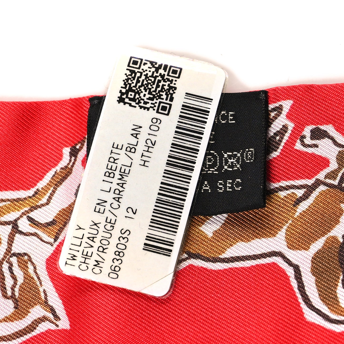 Silk Chevaux En Liberte Twilly Rouge Caramel White
