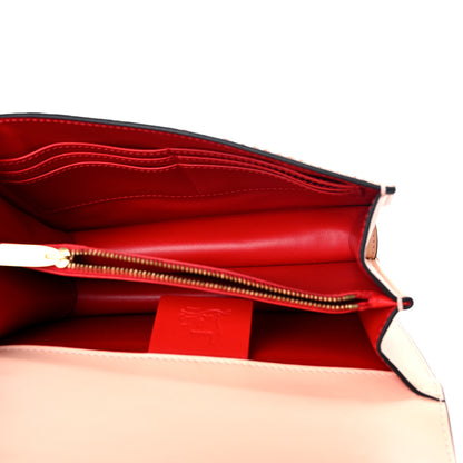 Christian Louboutin Calfskin Snakeskin Embossed Small Elisa Shoulder Bag Antoinette 4 of 10