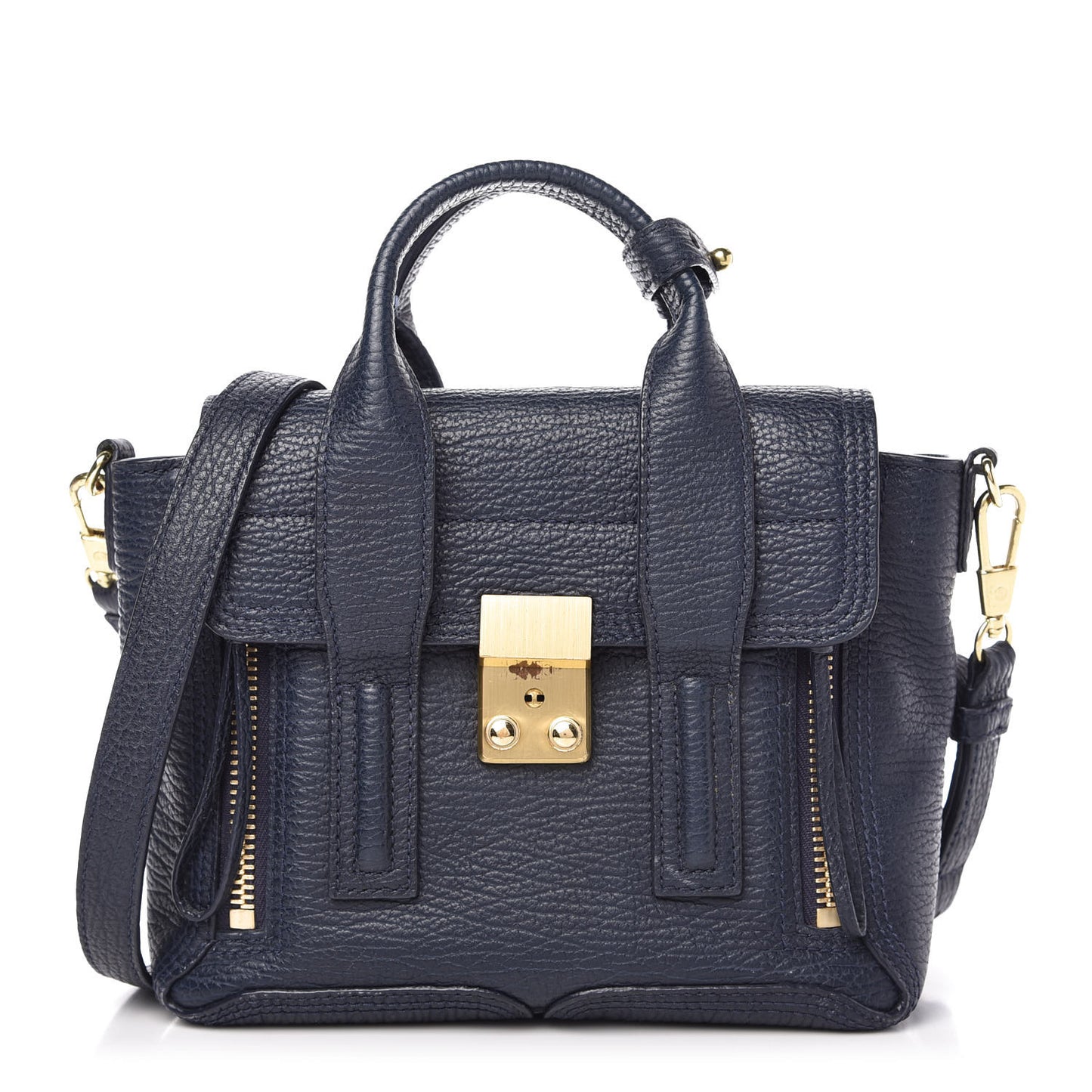Textured Calfskin Mini Pashli Satchel Ink