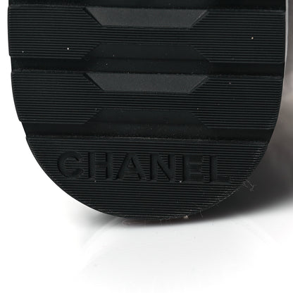 Chanel Lambskin Shearling Short Boots 38.5 Black 7 of 8