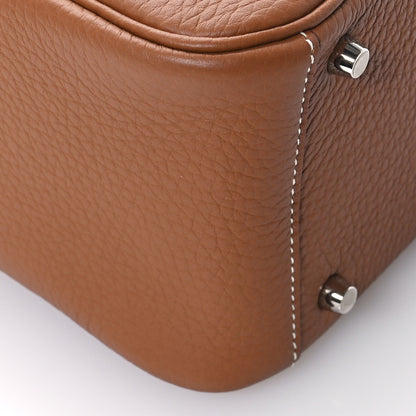 Hermes Taurillon Clemence Mini Lindy 20 Gold 9 of 10