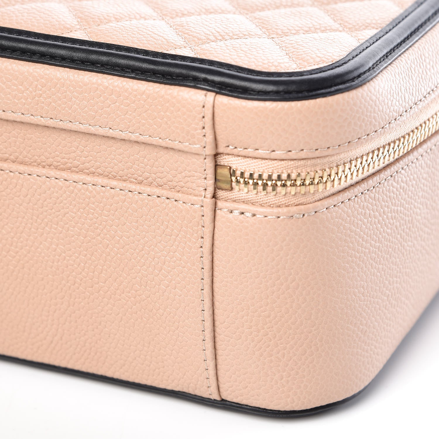 Chanel Caviar Quilted Large CC Filigree Vanity Case Beige Black 9 of 9