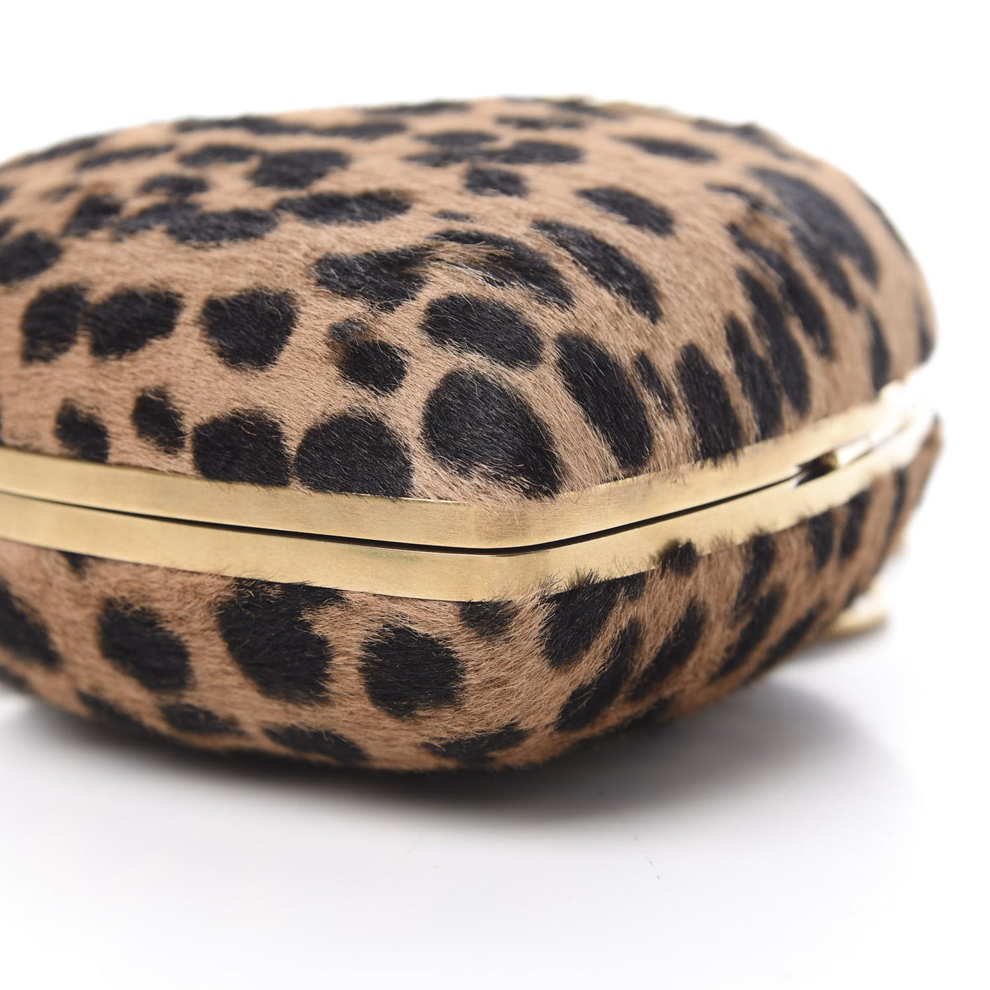 Pony Hair Leopard Love Box Bag Black