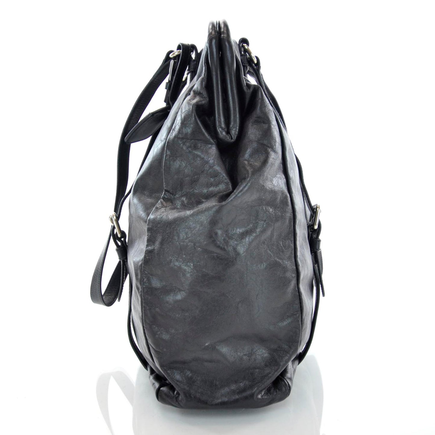 Leather Large New Look Tote Black