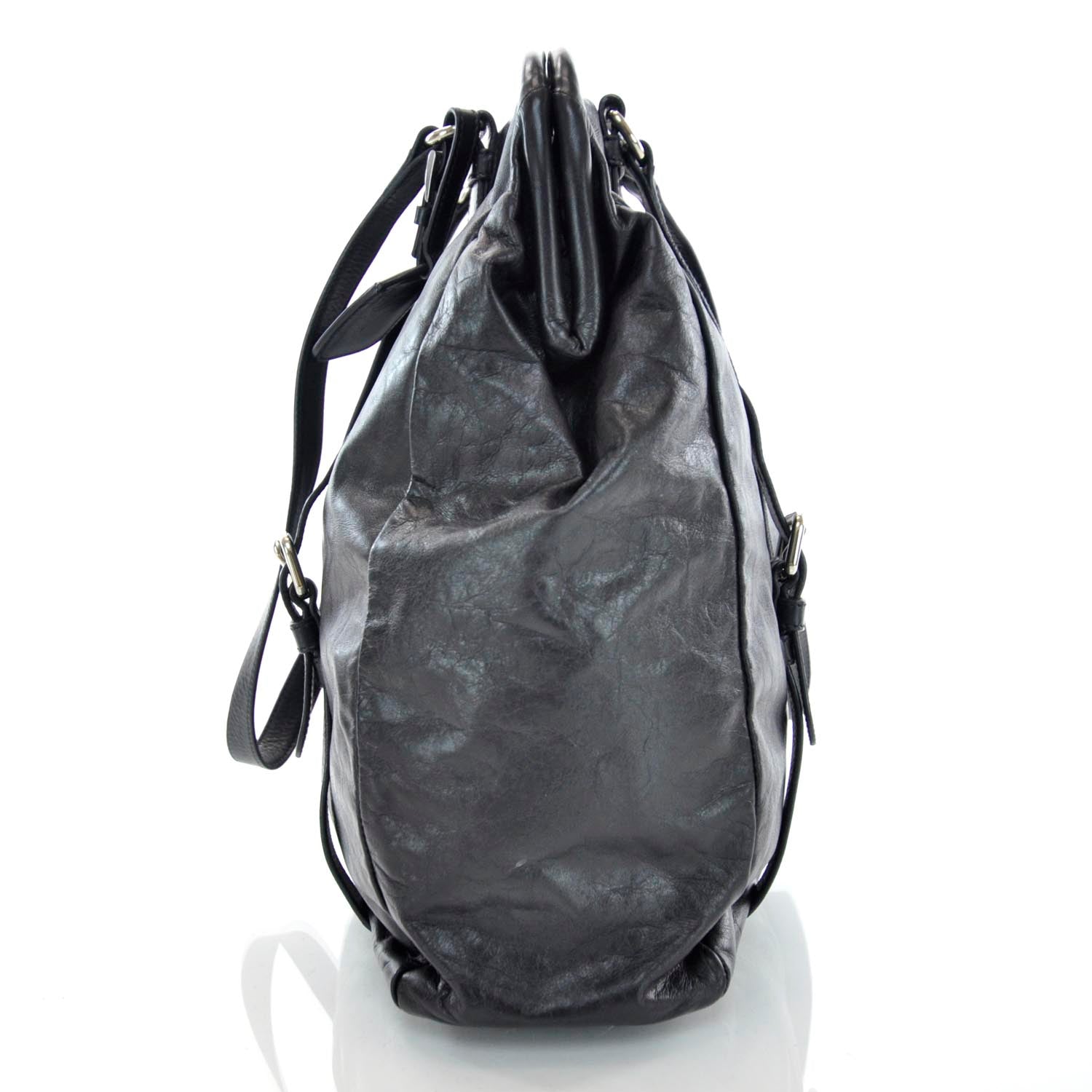 Prada Leather Large New Look Tote Black 5 of 10