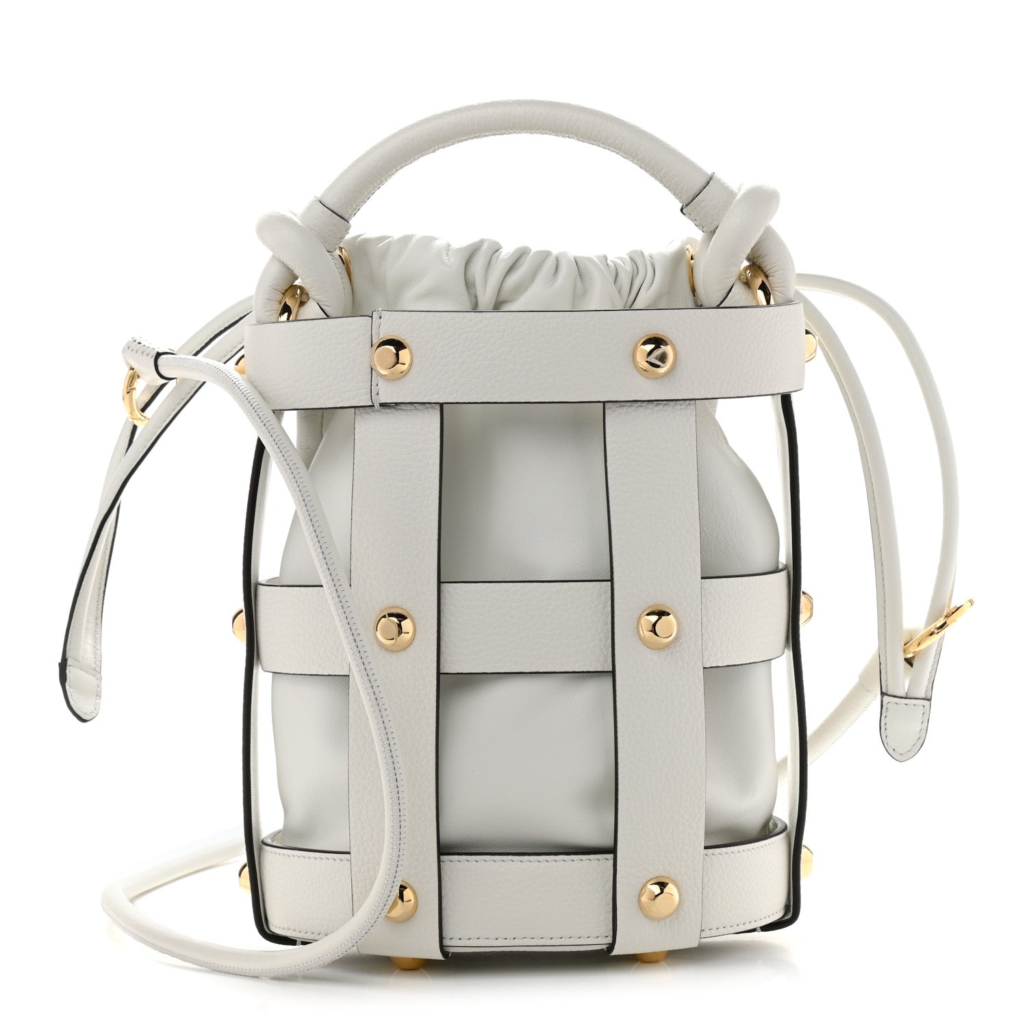 Salvatore Ferragamo Calfskin Cage Bag White 1 of 10
