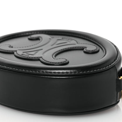 Celine Smooth Calfskin Cuir Triomphe Oval Bag Black 11 of 11