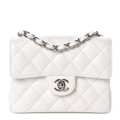 Chanel Caviar Quilted Mini Square Flap White 1 of 17