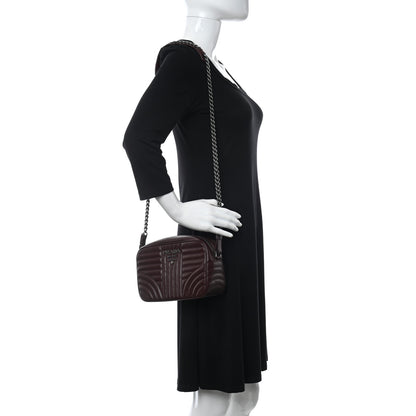 Prada Soft Calfskin Impunture Diagramme Camera Bag Granato 2 of 9