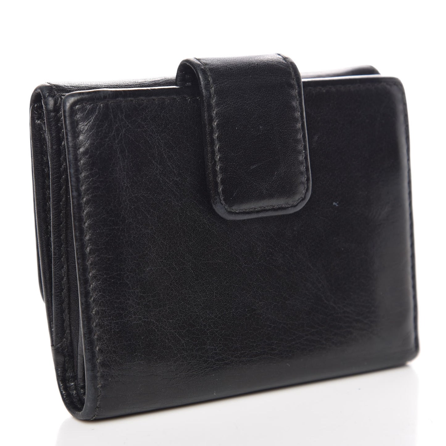 Calfskin Interlocking G French Wallet Black
