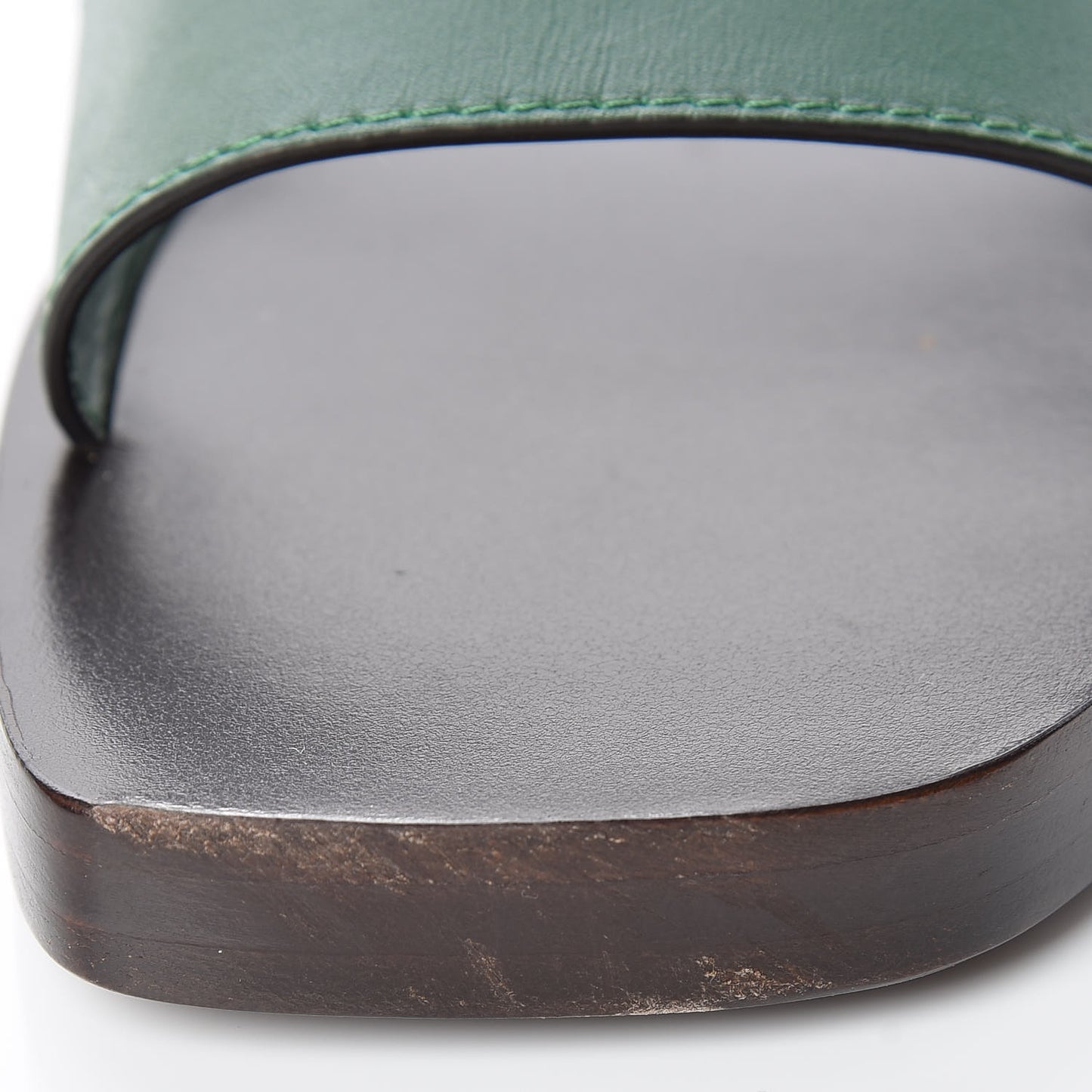 Calfskin Sandals 40 Gold Green