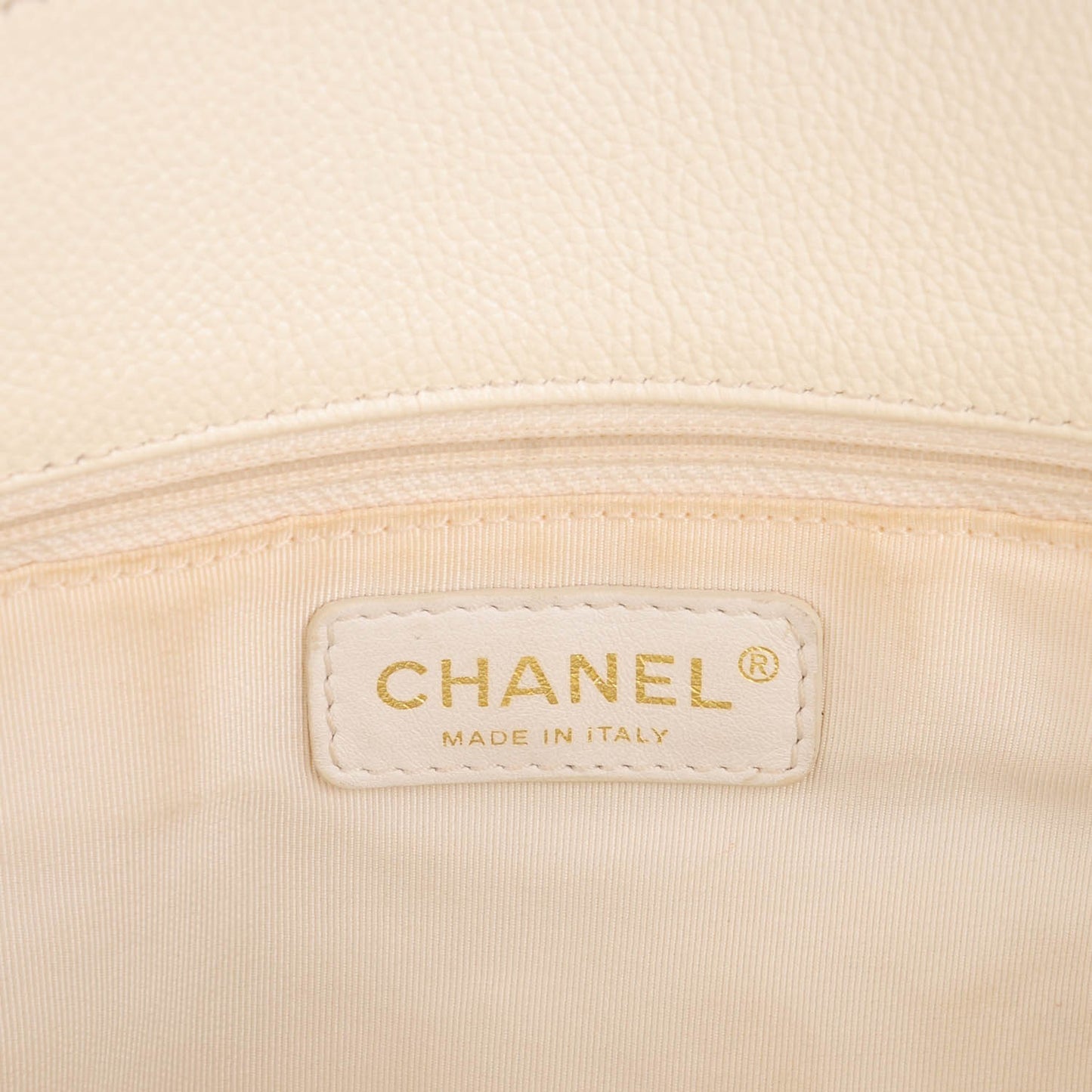 Calfskin Cerf Executive Shopper Tote White