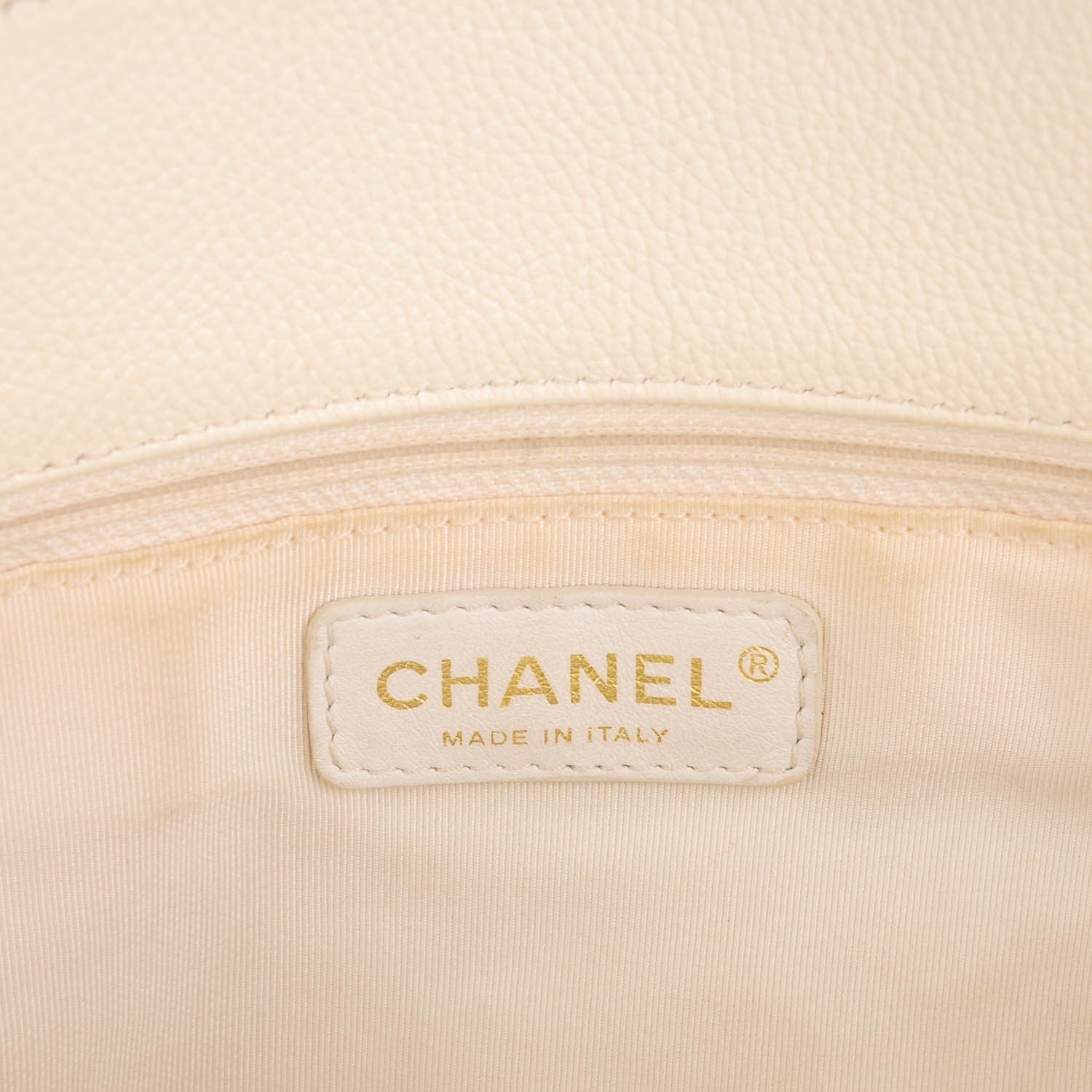 Chanel Calfskin Cerf Executive Shopper Tote White 6 of 9